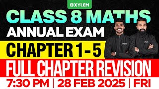 Class 8 Annual Exam  Maths  Chapter 15  Full Chapter Revision  Xylem Class 8 [upl. by Annavoj]