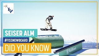 Did You Know  Seiser Alm  Slopestyle  FIS Snowboard [upl. by Clim755]