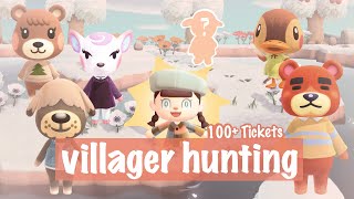 UNEXPECTED DREAMIE  100 NMT VILLAGER HUNT 🐻 Animal Crossing New Horizons [upl. by Norrat]