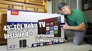 43quot TCL Roku TV how to Install on Perlesmith Mount [upl. by Somisareg377]