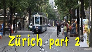 Zurich Switzerland part 2 Bahnhofstrasse trams museums Zug [upl. by Nevaj]