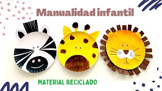 Manualidades Infantiles con Material Reciclado  Platos Desechables  Cartón Kids Crafts [upl. by Luella]