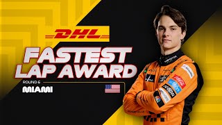 Oscar Piastri Sets The Fastest Lap  2024 Miami Grand Prix  DHL [upl. by Nosiddam]