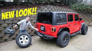 How To Install The Spare Tire Delete JL Jeep Wrangler [upl. by Ieluuk945]