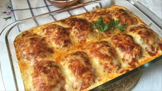 Huevos rellenos de carne gratinados receta muy fácil [upl. by Yebba]