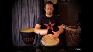 Djembe patterns for beginners  Patterns 1 to 6 [upl. by Eylhsa]