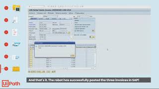 RPA Demo Automated Invoice Processing in SAP [upl. by Tucker941]