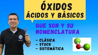 OXIDOS BASICOS Y OXIDOS ACIDOS  FORMULACION Y NOMENCLATURA DE OXIDOS CLASICA  STOCK Y SISTEMATICA [upl. by Nawj]