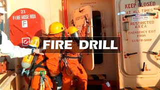 FIRE DRILL onboard ship  SHIP VLOG 07 [upl. by Akinit]