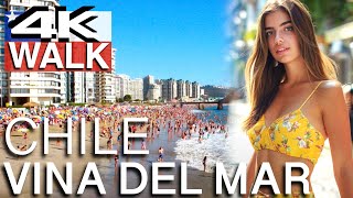 Vina Del Mar Chile 4K Walk 🇨🇱 [upl. by Hanima]