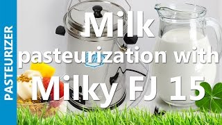 Milk pasteurization with Milky FJ 15  mini pasteurizer [upl. by Racso]