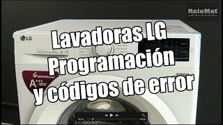 Lavadoras LG ajustes y errores de funcionamiento LG washing machines adjustments and malfunctions [upl. by Aihsercal]