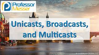 Unicasts Broadcasts and Multicasts  CompTIA Network N10007  13 [upl. by Nahtannhoj918]