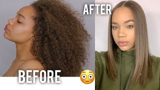 CURLY TO STRAIGHT No Frizz No Damage [upl. by Malliw]