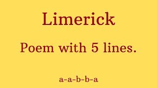 Limerick  Poem with 5 lines [upl. by Eneladgam]