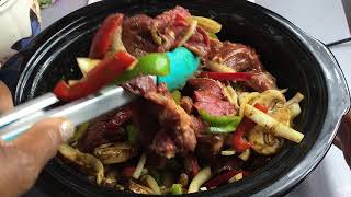 Pepper Steak Recipe  Slow Cooked Pepper Steak [upl. by Aratahs]