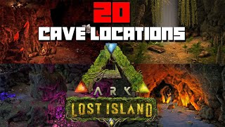 ARK Lost Island  20 Caves  Base Locations For PVP amp PVE New Coords In PINNED Comment [upl. by Cassil]