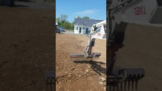 Lawn rake homemade for mini excavator [upl. by Eserehs]