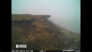 Timelapse video of bluff erosion on Barter Island Alaska [upl. by Adrahs]