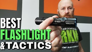 Flashlight Tactics for Police Security and Self Defense  Olight M2R Pro Warrior Review [upl. by Rebmac]