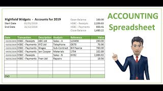 Accounting Spreadsheet Excel Template Create it in 15 minutes [upl. by Ateloj]