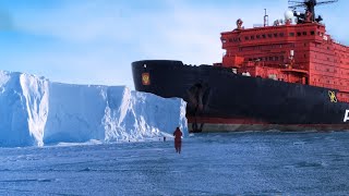 World Largest Ice Breaking Ships  Gets Stuck In Ice [upl. by Acinorej314]