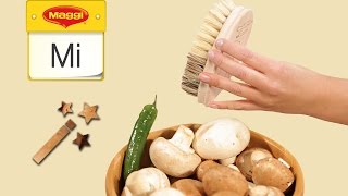 Champignons richtig putzen  MAGGI Küchenmagie [upl. by Aidahs]