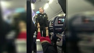 Unruly Delta passenger dragged off plane [upl. by Boak984]