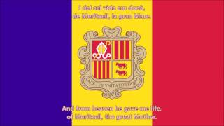 El Gran Carlemany  National anthem of Andorra CatalanEnglish lyrics [upl. by Selestina990]