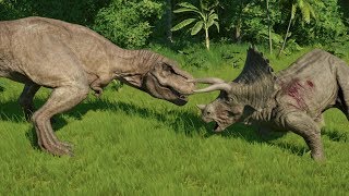 Tyrannosaurus rex vs Triceratops and Ankylosaurus [upl. by Reitman728]