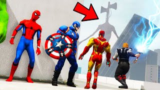 GTA 5 AVENGERS ARMY VS GIANT SIRENHEAD GOD Part 1 [upl. by Jean-Claude]