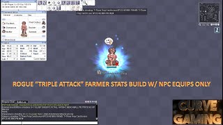 RAGNAROK CLASSIC Rogue quotTriple Attackquot Farmer Build NPC Equips [upl. by Pickar]