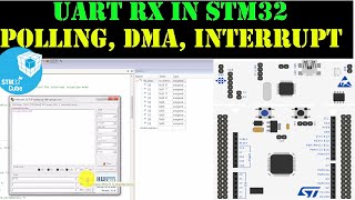 Receive data using UART in STM32  Poll  Interrupt  DMA [upl. by Laeahcim833]