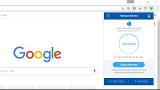 How To Use Hotspot Shield VPN Proxy Software Extension In Google Chrome [upl. by Llerrud]