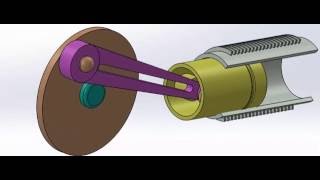 Animation Of Single Slider Crank Mechanism [upl. by Cherin]