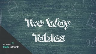 Two Way Tables [upl. by Dale]