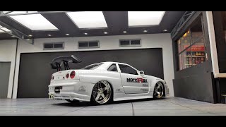 Unboxing Nissan Skyline GTR R34 Motorex Import Racer Jada Toys diecast scale 124 [upl. by Calie]