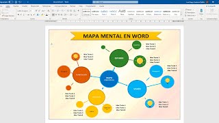 Como hacer un MAPA MENTAL en WORD [upl. by Allenod]