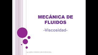 Viscosidad  Clase Mecánica de Fluidos [upl. by Schaaff]