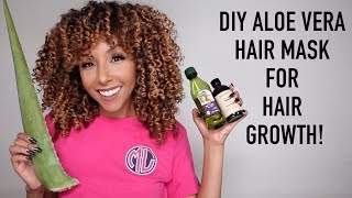 DIY Aloe Vera Hair Mask For Hair Growth  BiancaReneeToday [upl. by Arleyne115]