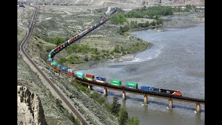 Canadian Pacific amp Canadian National railroads  Ashcroft  British Columbia  May 2018 [upl. by Raasch]