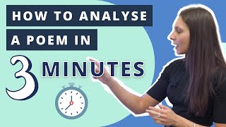 How to Analyse a Poem in 3 Minutes [upl. by Thaddaus]