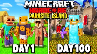 I Survived 100 Days in a PARASITE ISLAND in Hardcore Minecraft [upl. by Galvin]