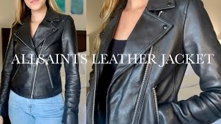 Allsaints Dalby Leather Biker Jacket Review [upl. by Abby]