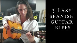 3 Easy Spanish Guitar Riffs [upl. by Fast]