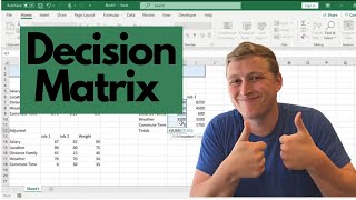 How to Create a Decision Matrix in Excel [upl. by Aday686]