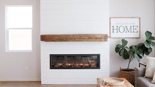 DIY Shiplap Electric Fireplace Build with Mantel  HGG Home Series [upl. by Akamahs]