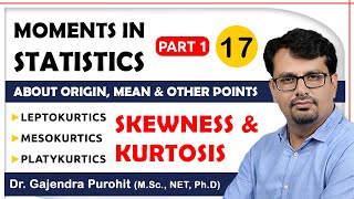 Skewness amp Kurtosis  Moments  Leptokurtic Mesokurtic Platykurtic [upl. by Omor]