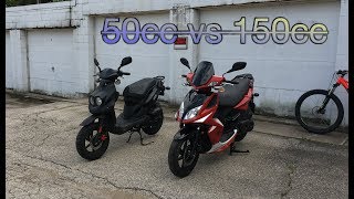 50cc vs 150cc scooter  Which one to buy [upl. by Nedle279]