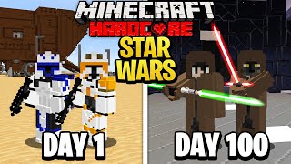 We Survived 100 Days in Star Wars on Minecraft Heres What Happened [upl. by Aratas]